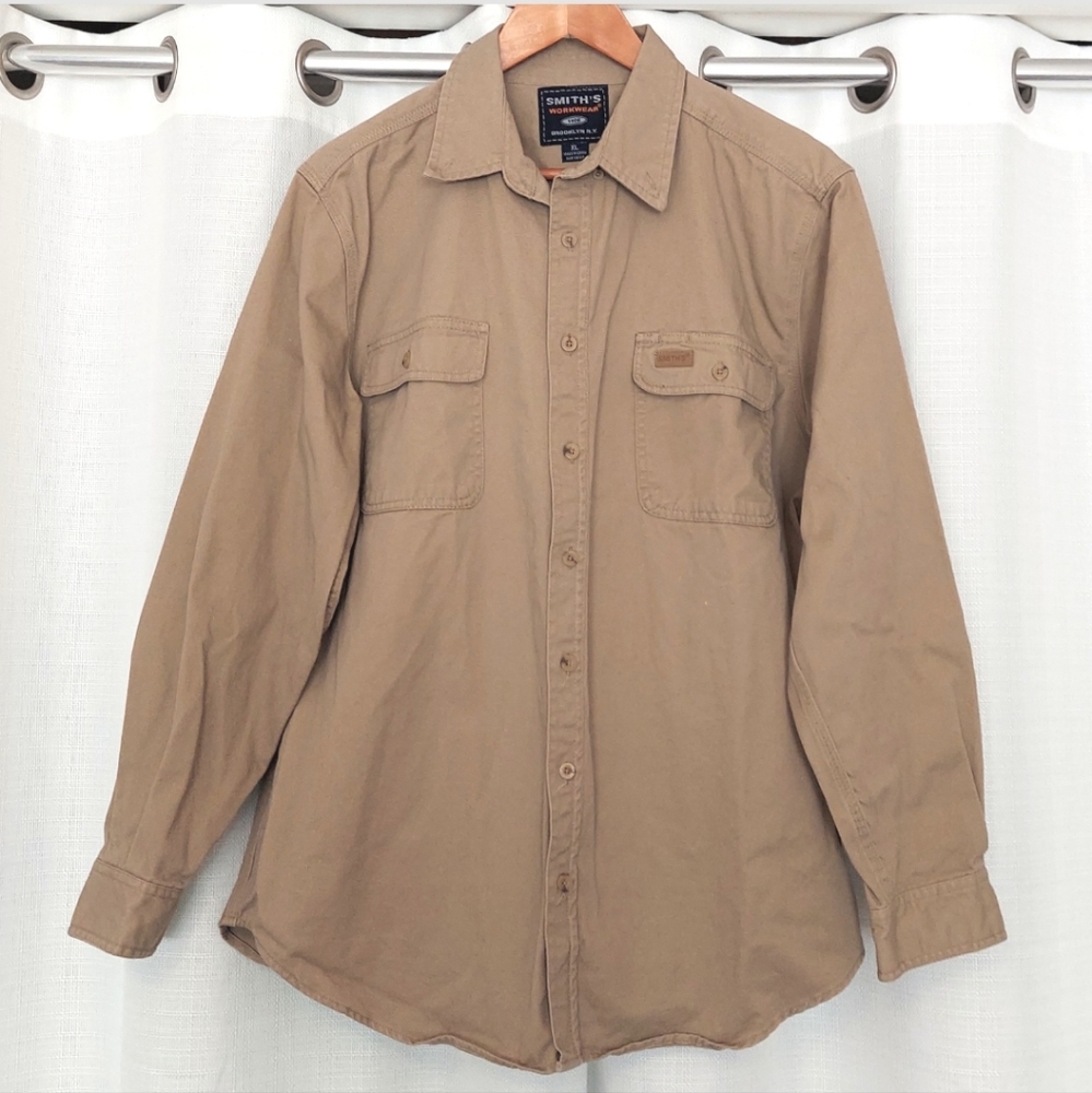 Smiths Workwear Work Shirt Heavy Cotton Longsleeve Double Pockets